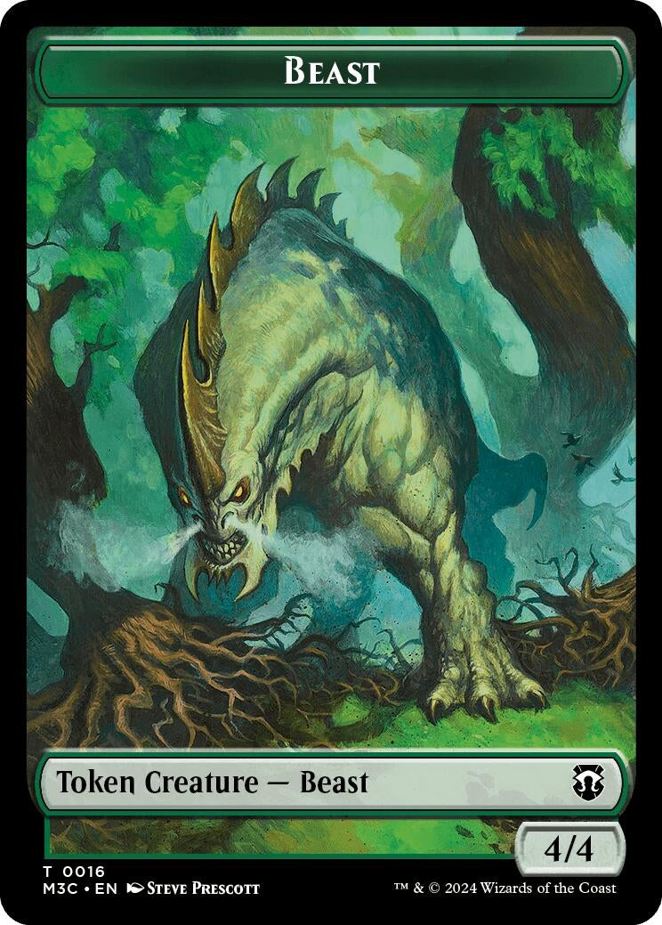 Image for Beast (0016) (Ripple Foil) // Copy Double-Sided Token (16 // 1) [Modern Horizons 3] - Magic: The Gathering