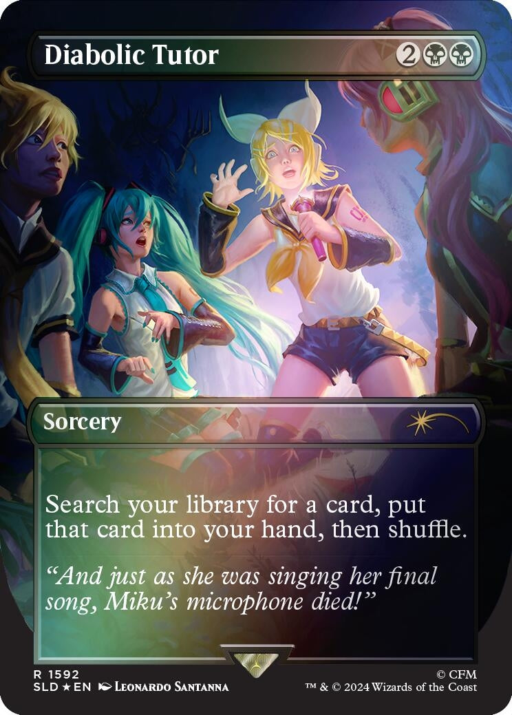 Image for Diabolic Tutor (1592) (Rainbow Foil) (1592) [Secret Lair Drop Series] - Magic: The Gathering