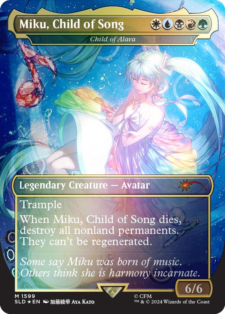 Image for Miku, Child of Song - Child of Alara (Rainbow Foil) (1599) [Secret Lair Drop Series] - Magic: The Gathering