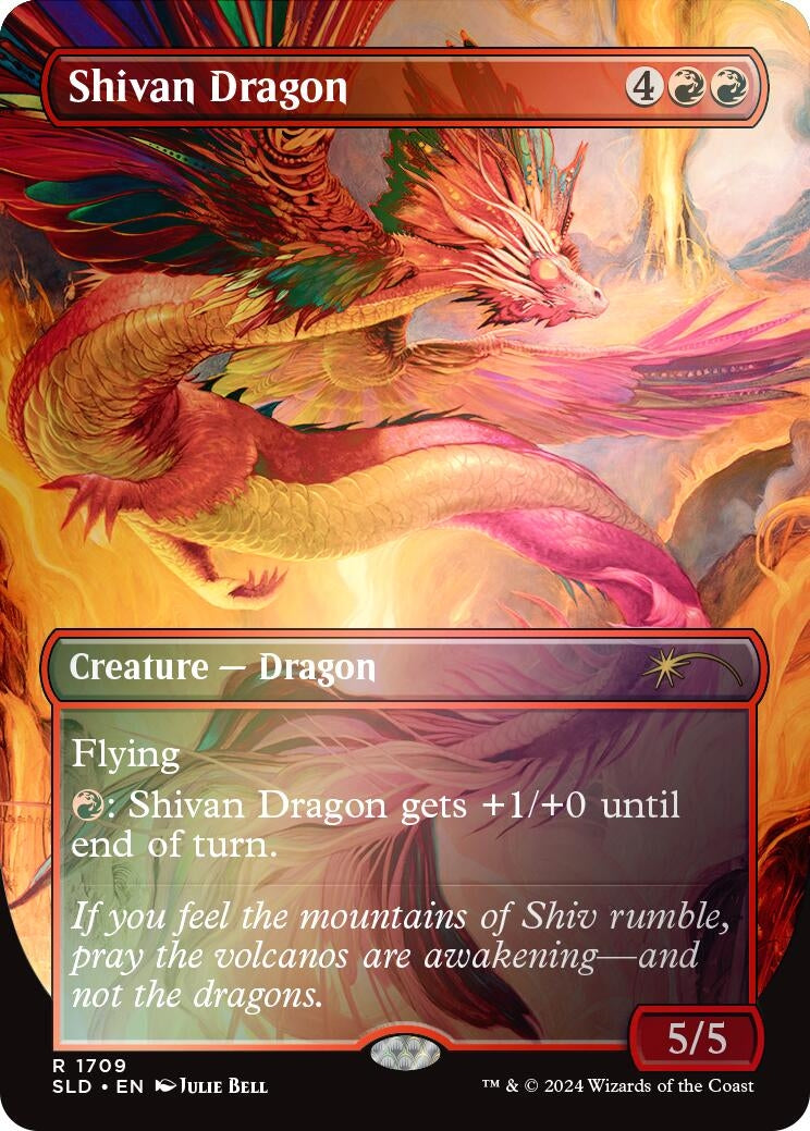 Image for Shivan Dragon (Rainbow Foil) (1709) [Secret Lair Drop Series] - Magic: The Gathering