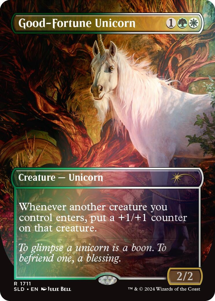 Image for Good-Fortune Unicorn (Rainbow Foil) (1711) [Secret Lair Drop Series] - Magic: The Gathering