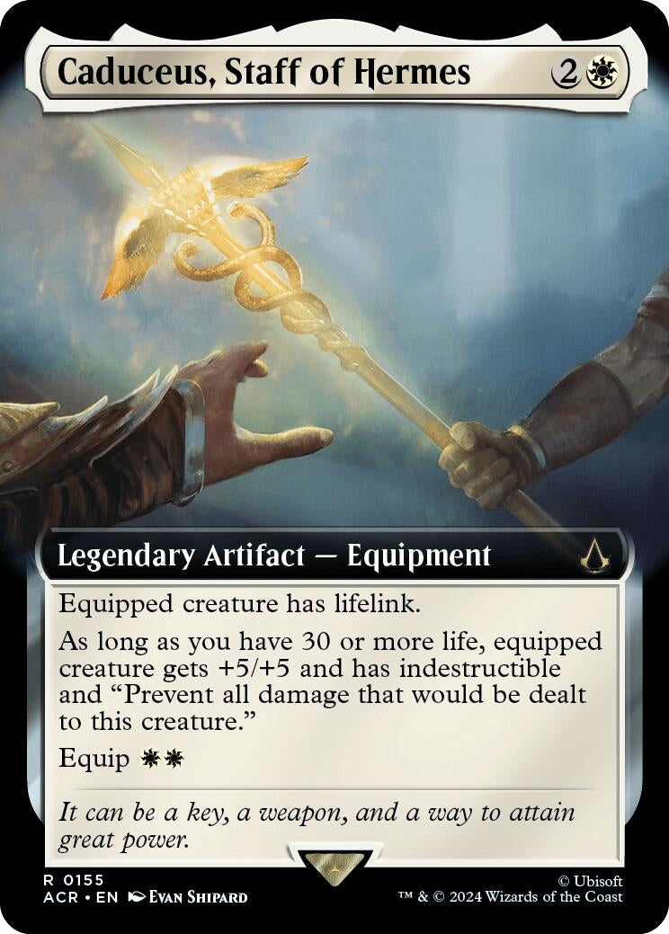 Image for Caduceus, Staff of Hermes (Extended Art) (155) [Universes Beyond: Assassin's Creed] - Magic: The Gathering