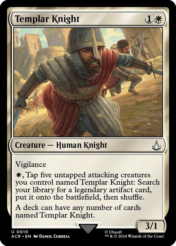 Image for Templar Knight (10) [Universes Beyond: Assassin's Creed] - Magic: The Gathering