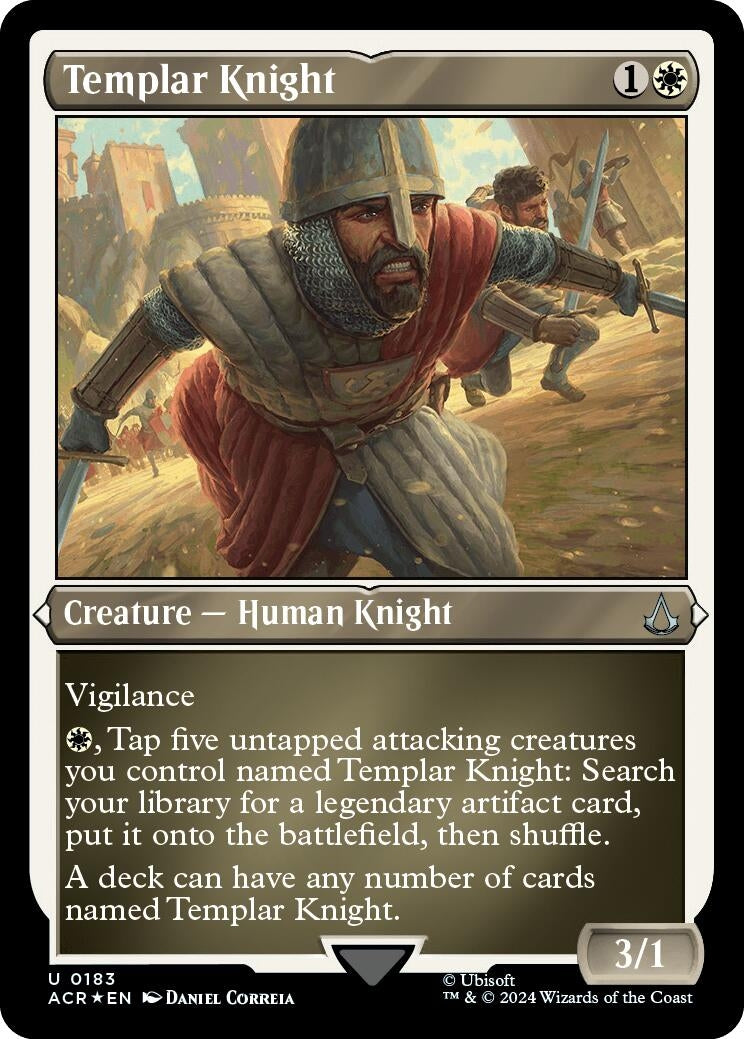 Image for Templar Knight (Foil Etched) (183) [Universes Beyond: Assassin's Creed] - Magic: The Gathering