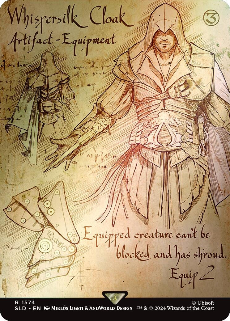 Image for Whispersilk Cloak (Rainbow Foil) (1574) [Secret Lair Drop Series] - Magic: The Gathering