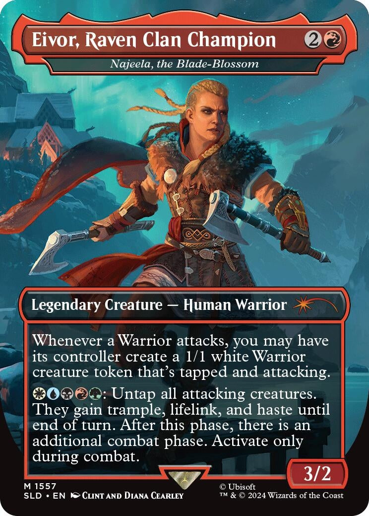 Eivor, Raven Clan Champion - Najeela, the Blade-Blossom (1557) [Secret Lair Drop Series]