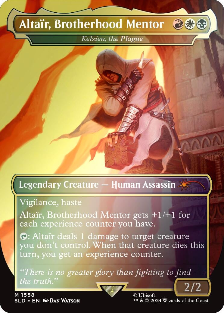 Image for Altair, Brotherhood Mentor - Kelsien, the Plague (Rainbow Foil) (1558) [Secret Lair Drop Series] - Magic: The Gathering