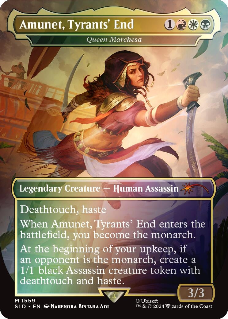 Image for Amunet, Tyrants' End - Queen Marchesa (Rainbow Foil) (1559) [Secret Lair Drop Series] - Magic: The Gathering