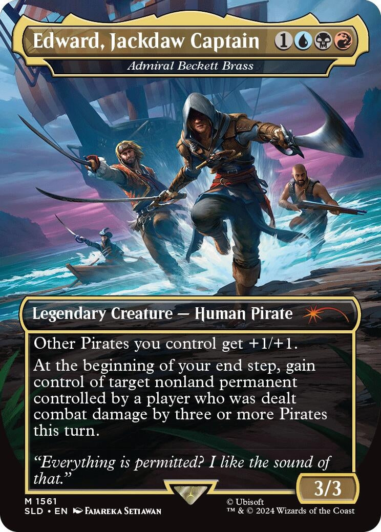 Image for Edward, Jackdaw Captain - Admiral Beckett Brass (1561) [Secret Lair Drop Series] - Magic: The Gathering