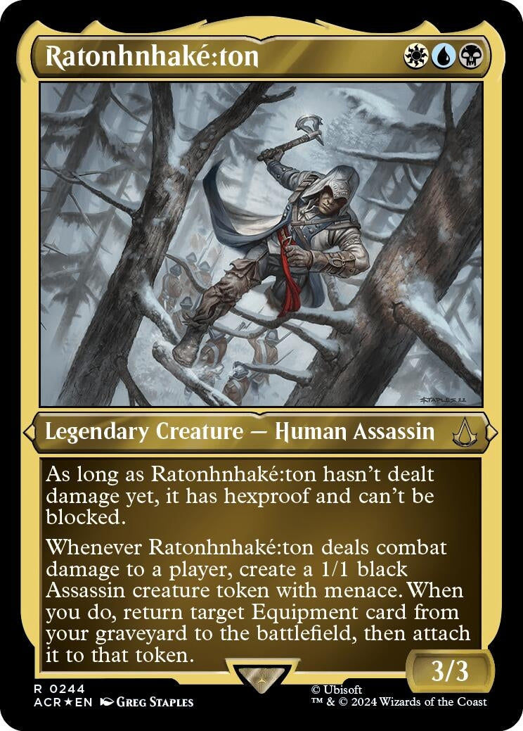 Image for Ratonhnhake:ton (Foil Etched) (244) [Universes Beyond: Assassin's Creed] - Magic: The Gathering
