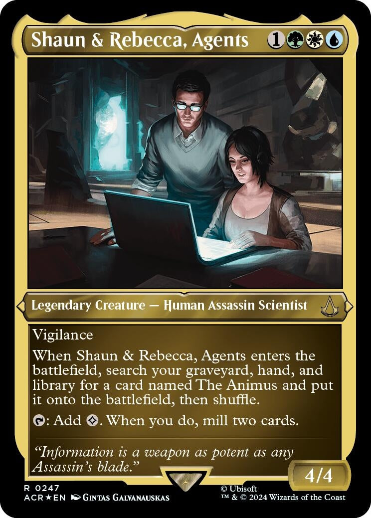 Image for Shaun & Rebecca, Agents (Foil Etched) (247) [Universes Beyond: Assassin's Creed] - Magic: The Gathering