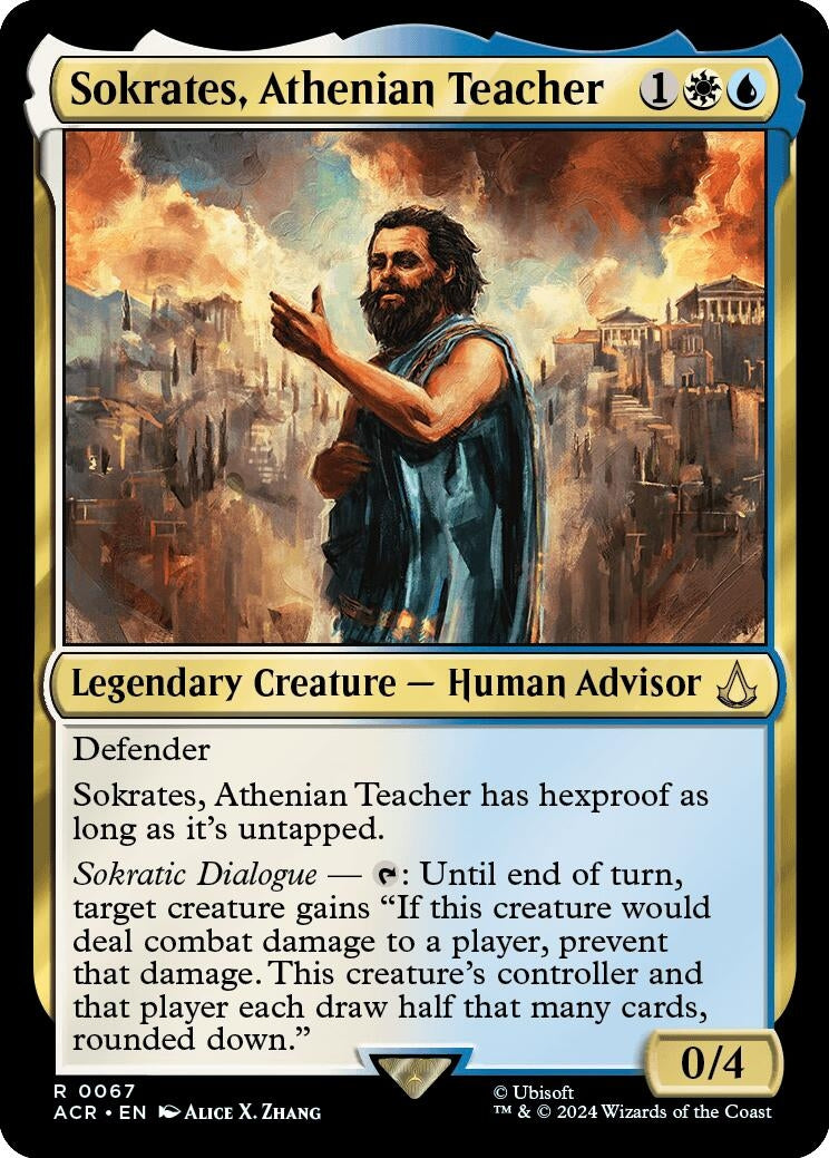 Image for Sokrates, Athenian Teacher (67) [Universes Beyond: Assassin's Creed] - Magic: The Gathering