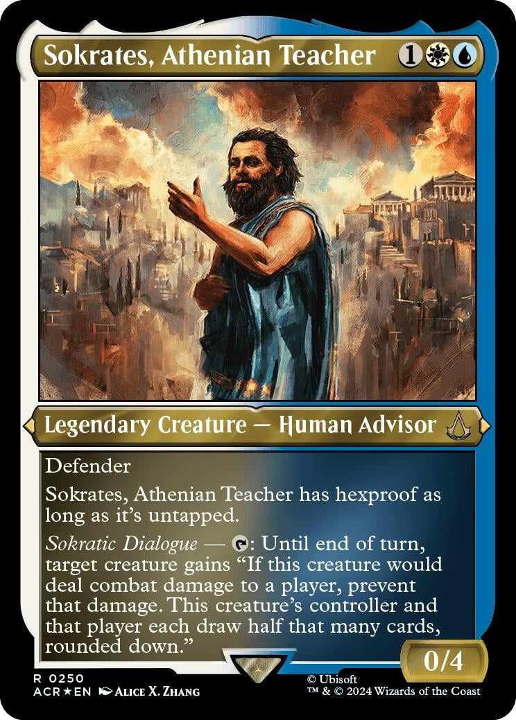 Image for Sokrates, Athenian Teacher (Foil Etched) (250) [Universes Beyond: Assassin's Creed] - Magic: The Gathering