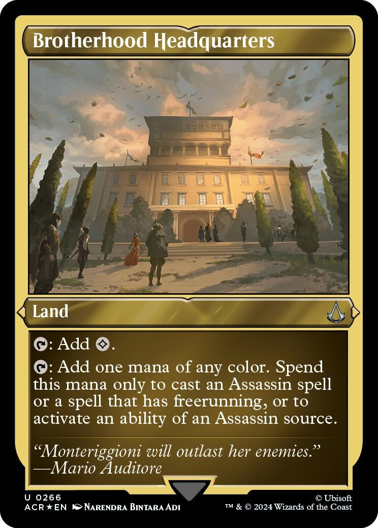 Image for Brotherhood Headquarters (Foil Etched) (266) [Universes Beyond: Assassin's Creed] - Magic: The Gathering