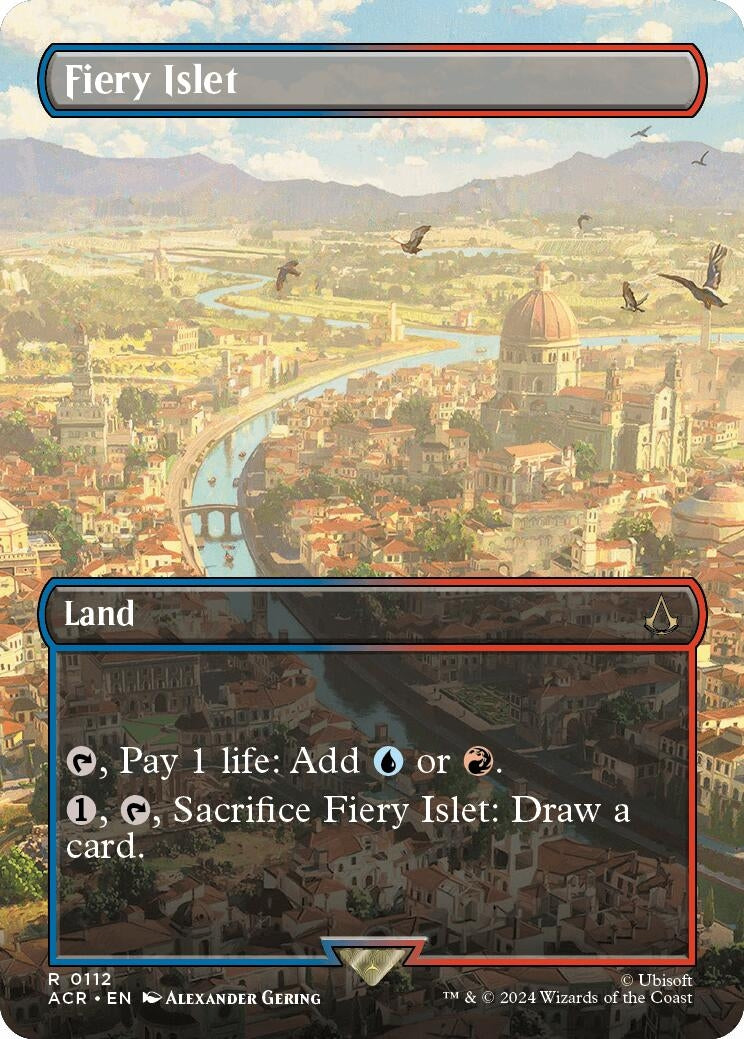 Image for Fiery Islet (Borderless) (112) [Universes Beyond: Assassin's Creed] - Magic: The Gathering