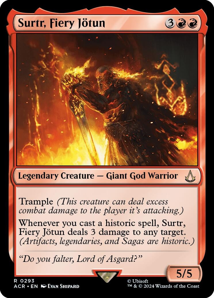 Image for Surtr, Fiery Jötun (293) [Universes Beyond: Assassin's Creed] - Magic: The Gathering