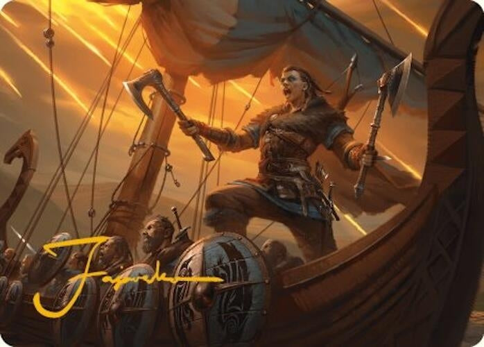 Image for Eivor, Battle-Ready Art Card (Gold-Stamped Signature) (18) [Universes Beyond: Assassin's Creed] - Magic: The Gathering