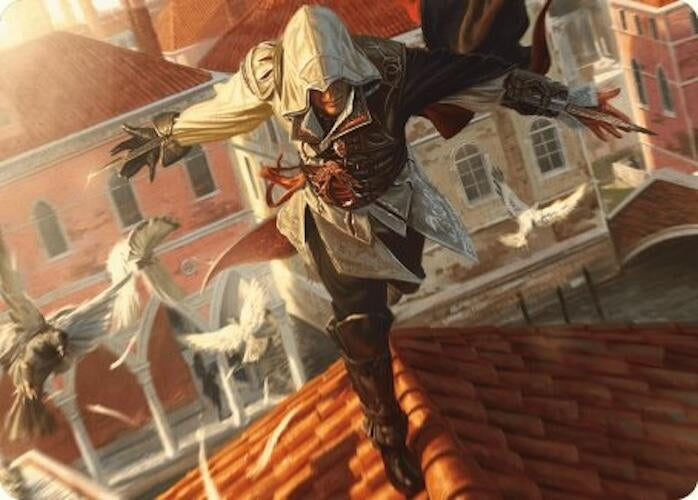 Image for Ezio, Blade of Vengeance Art Card (19) [Universes Beyond: Assassin's Creed] - Magic: The Gathering