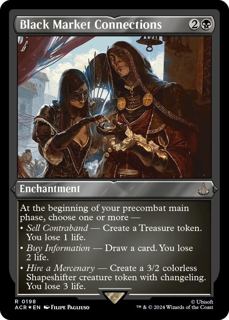 Black Market Connections (Foil Etched) (198) [Universes Beyond: Assassin's Creed]