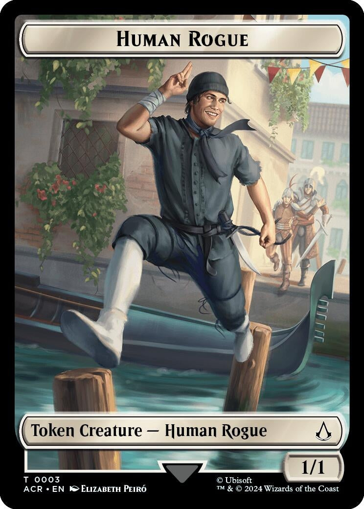 Image for Human Rogue Token (3) [Universes Beyond: Assassin's Creed] - Magic: The Gathering