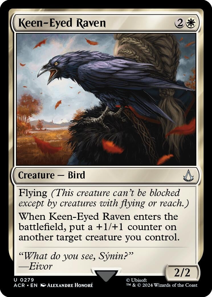 Image for Keen-Eyed Raven (279) [Universes Beyond: Assassin's Creed] - Magic: The Gathering