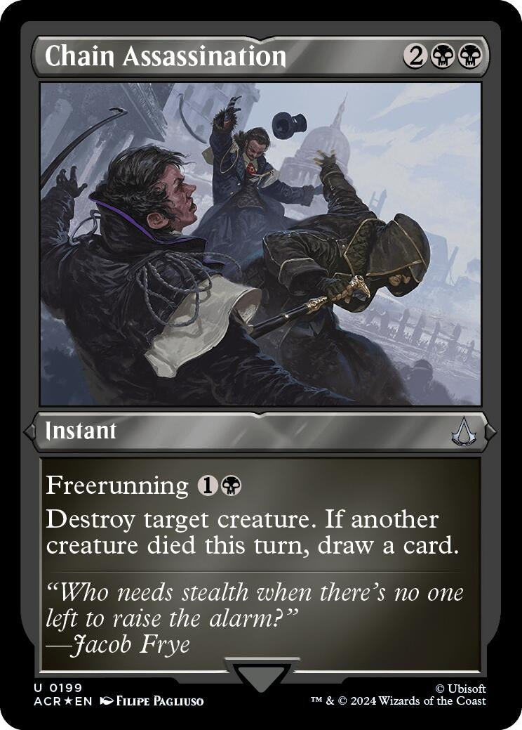 Image for Chain Assassination (Foil Etched) (199) [Universes Beyond: Assassin's Creed] - Magic: The Gathering