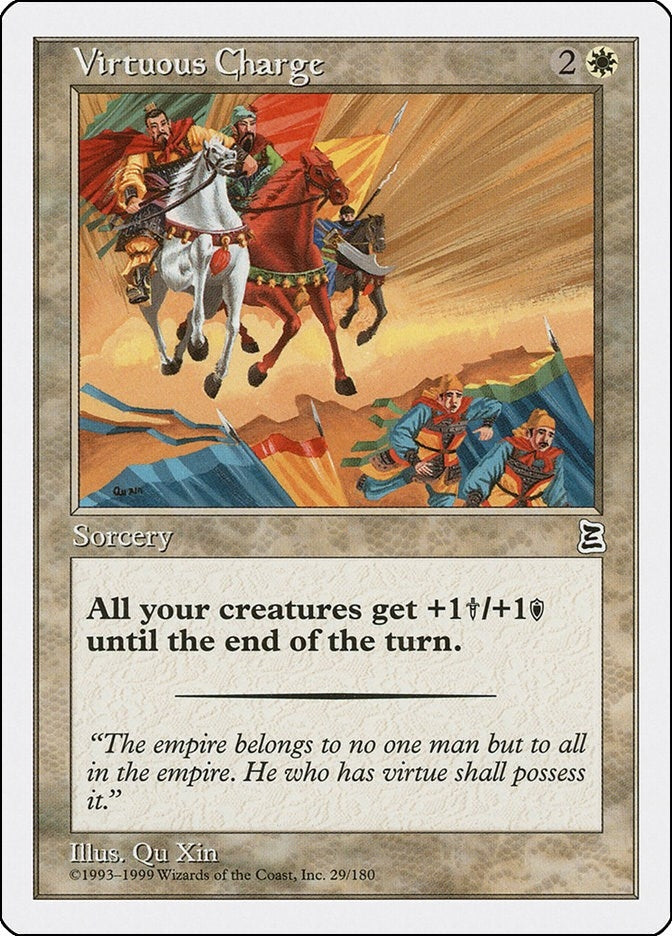 Image for Virtuous Charge (29) [Portal Three Kingdoms] - Magic: The Gathering