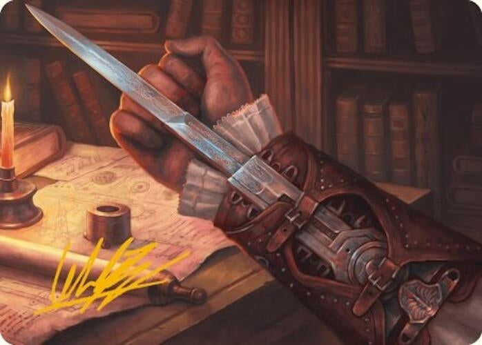 Image for Hidden Blade Art Card (Gold-Stamped Signature) (9) [Universes Beyond: Assassin's Creed] - Magic: The Gathering