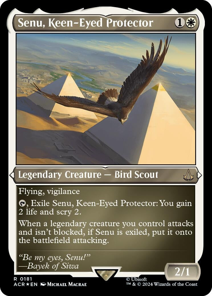 Image for Senu, Keen-Eyed Protector (Foil Etched) (181) [Universes Beyond: Assassin's Creed] - Magic: The Gathering