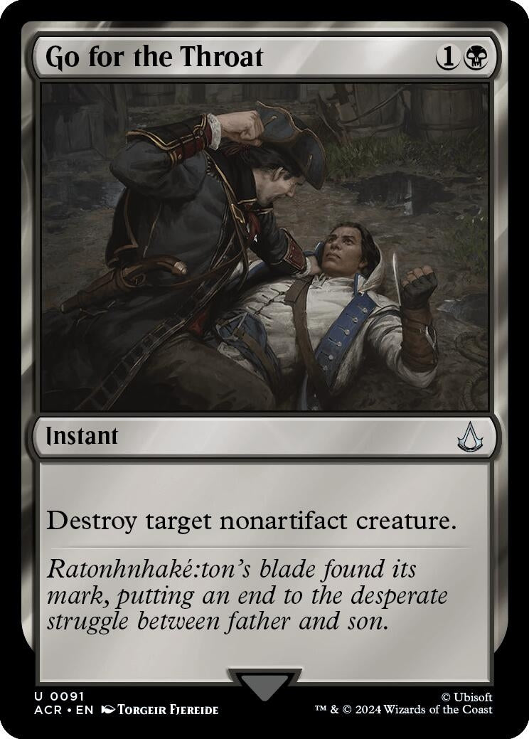 Image for Go for the Throat (91) [Universes Beyond: Assassin's Creed] - Magic: The Gathering