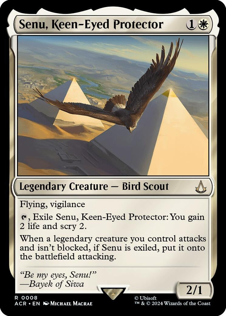 Image for Senu, Keen-Eyed Protector (8) [Universes Beyond: Assassin's Creed] - Magic: The Gathering