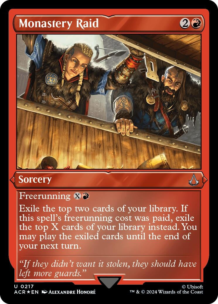 Image for Monastery Raid (Foil Etched) (217) [Universes Beyond: Assassin's Creed] - Magic: The Gathering