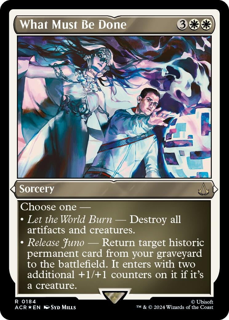 Image for What Must Be Done (Foil Etched) (184) [Universes Beyond: Assassin's Creed] - Magic: The Gathering