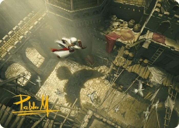 Image for Rooftop Bypass Art Card (Gold-Stamped Signature) (20) [Universes Beyond: Assassin's Creed] - Magic: The Gathering