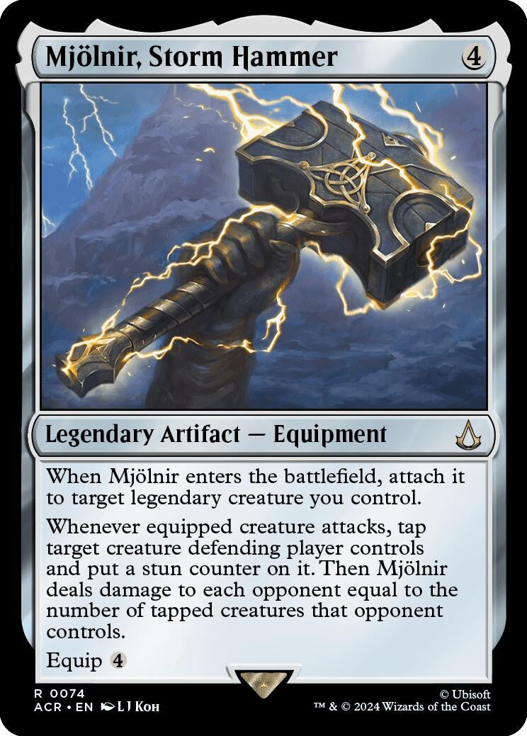 Image for Mjolnir, Storm Hammer (74) [Universes Beyond: Assassin's Creed] - Magic: The Gathering