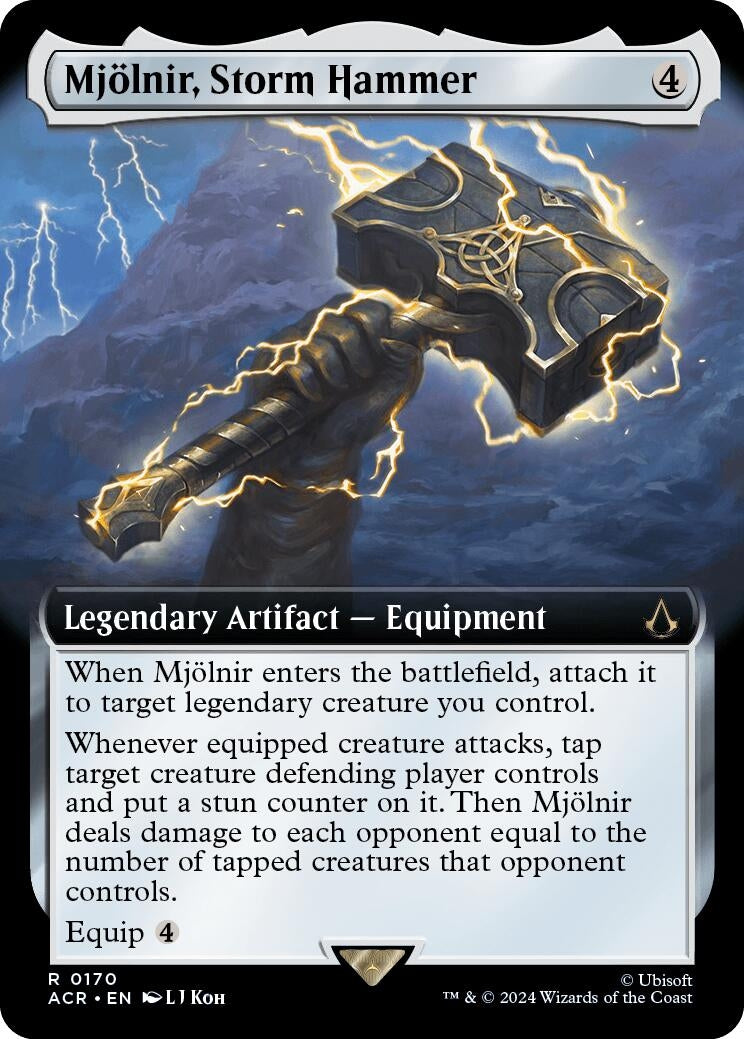 Image for Mjolnir, Storm Hammer (Extended Art) (170) [Universes Beyond: Assassin's Creed] - Magic: The Gathering