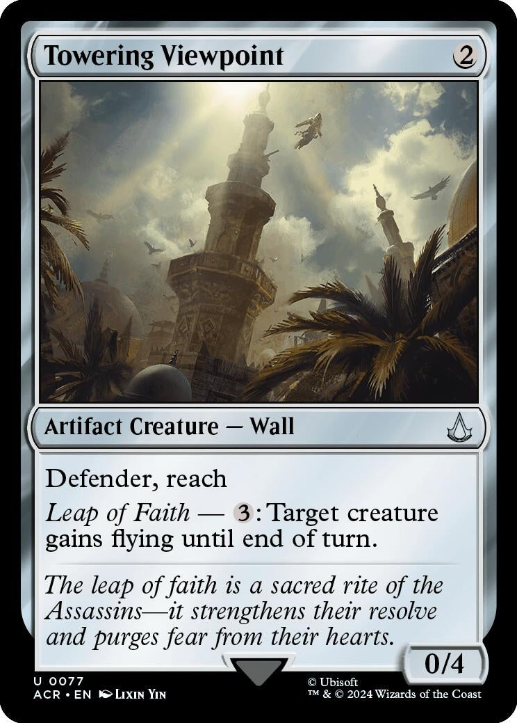 Image for Towering Viewpoint (77) [Universes Beyond: Assassin's Creed] - Magic: The Gathering