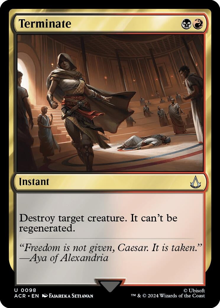 Image for Terminate (98) [Universes Beyond: Assassin's Creed] - Magic: The Gathering