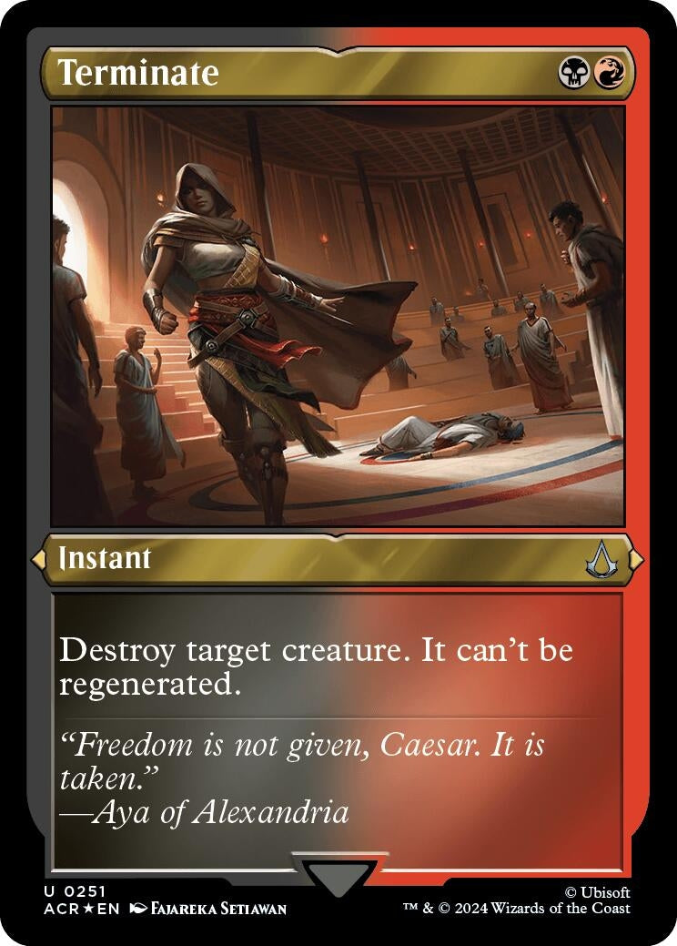 Image for Terminate (Foil Etched) (251) [Universes Beyond: Assassin's Creed] - Magic: The Gathering