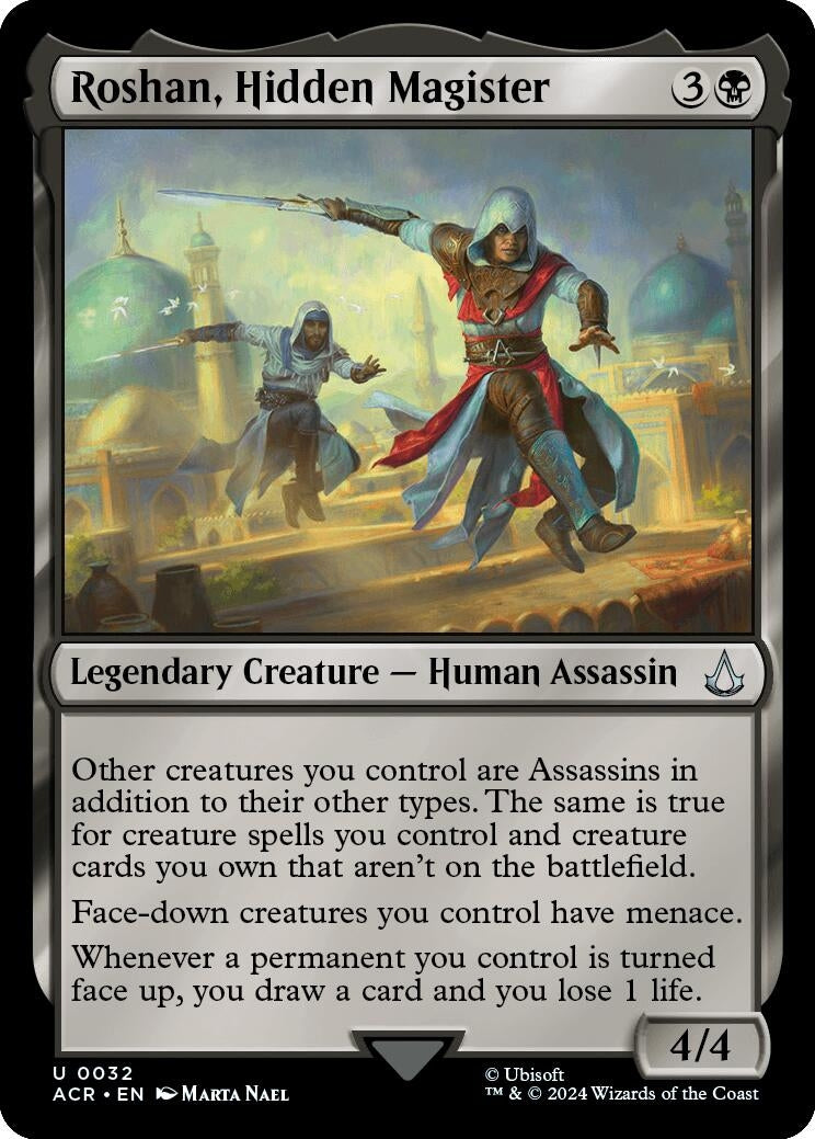 Image for Roshan, Hidden Magister (32) [Universes Beyond: Assassin's Creed] - Magic: The Gathering