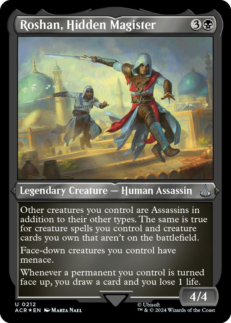 Image for Roshan, Hidden Magister (Foil Etched) (212) [Universes Beyond: Assassin's Creed] - Magic: The Gathering