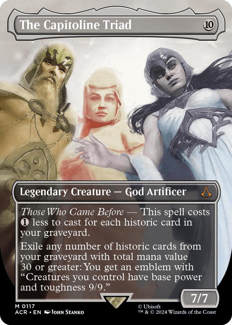 Image for The Capitoline Triad (Borderless) (117) [Universes Beyond: Assassin's Creed] - Magic: The Gathering