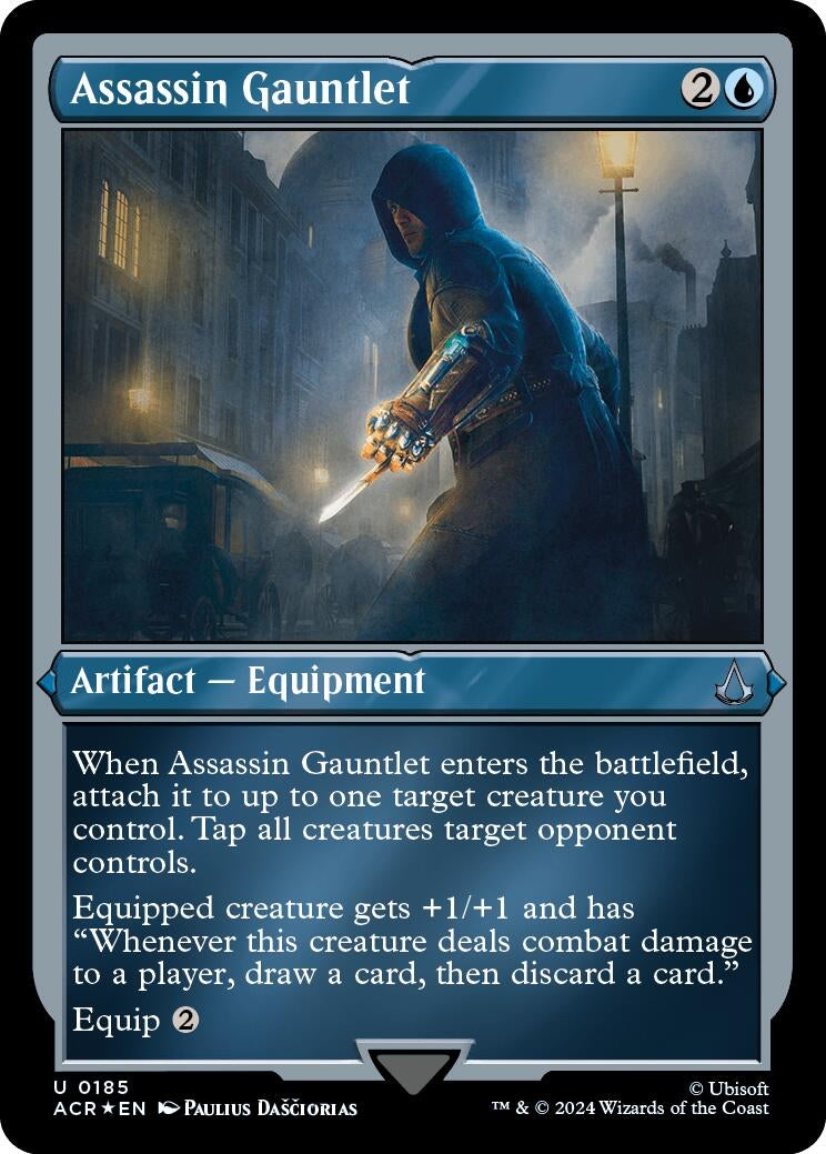 Image for Assassin Gauntlet (Foil Etched) (185) [Universes Beyond: Assassin's Creed] - Magic: The Gathering