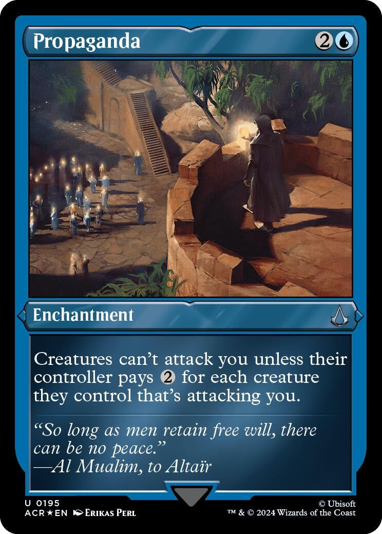 Image for Propaganda (Foil Etched) (195) [Universes Beyond: Assassin's Creed] - Magic: The Gathering