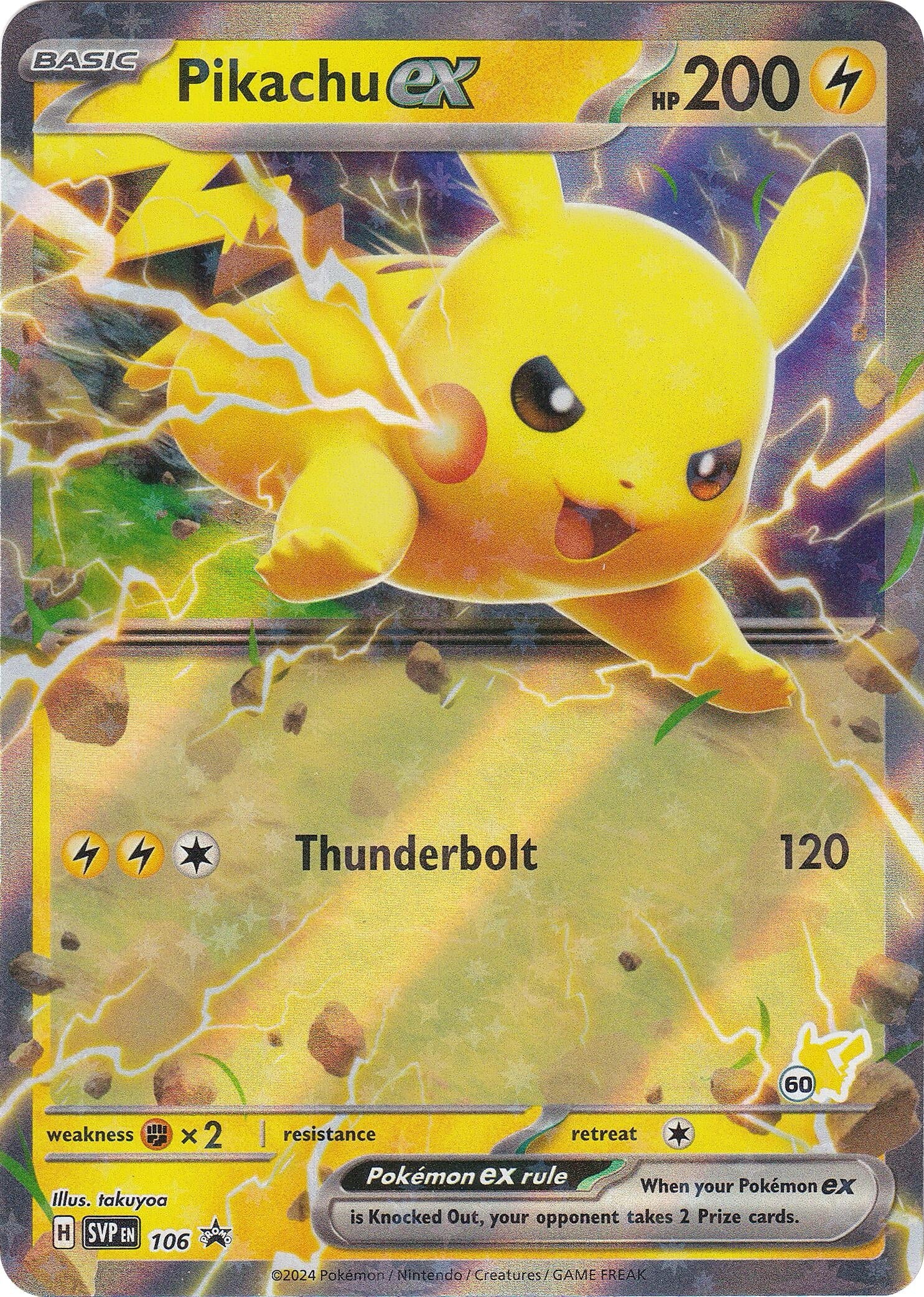Image for Pikachu ex (Pikachu 60) (106) [Battle Academy 2024] - Pokemon