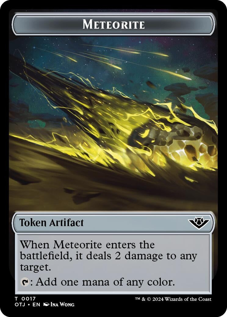 Image for Meteorite // Plot Double-Sided Token (17 // 20) [Outlaws of Thunder Junction] - Magic: The Gathering