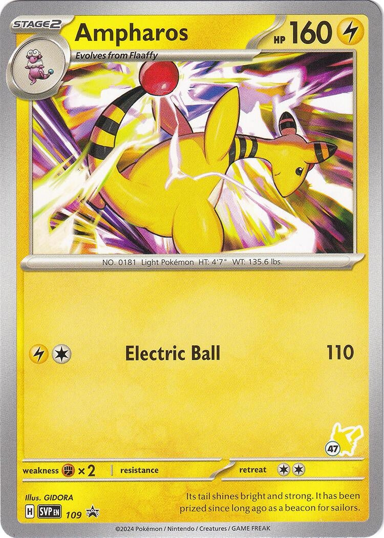 Image for Ampharos - Pikachu 47 (109) [Battle Academy 2024] - Pokemon