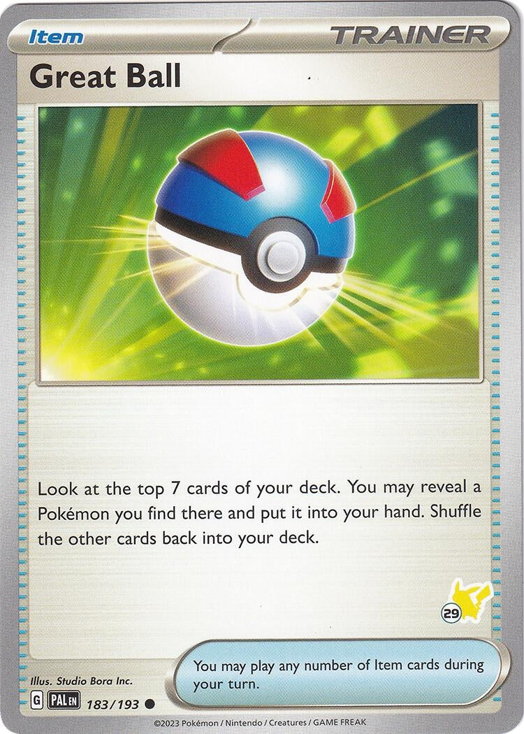 Image for Great Ball - Pikachu 29 (183/193) [Battle Academy 2024] - Pokemon