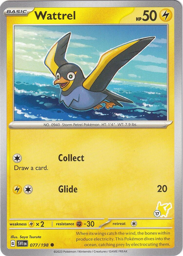 Image for Wattrel - Pikachu 17 (077/193) [Battle Academy 2024] - Pokemon