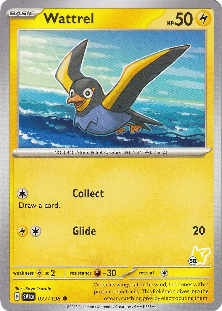Image for Wattrel - Pikachu 58 (077/193) [Battle Academy 2024] - Pokemon